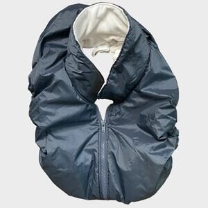 Babies R Us Toys R Us Car Seat Cover Winter Gray White Nylon Sherpa